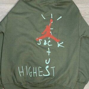 Jordan x Nike x Travis Scott Jordan Cactus Jack Highest Hoodie 100% Authentic